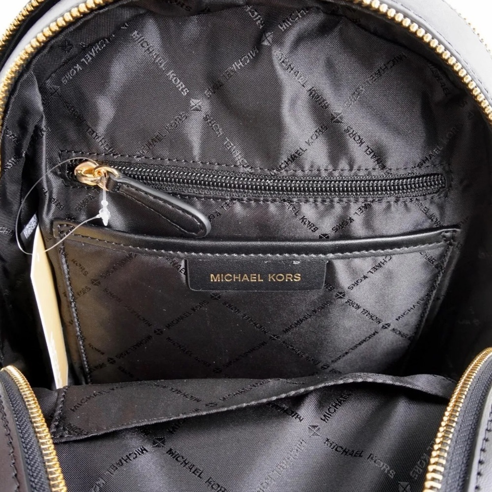 Michael Kors Jaycee Medium Pebbled Leather Backpack
Black /Golden Tone Hardware - Picture 4 of 12